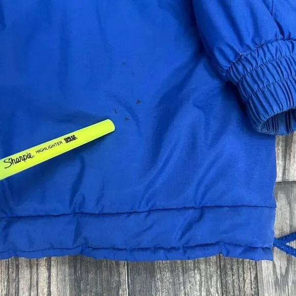 🔥🏈 Vintage NEW YORK GIANTS NFL Apex One Parka Puffer Jacket Blue/Red Sz M - GU